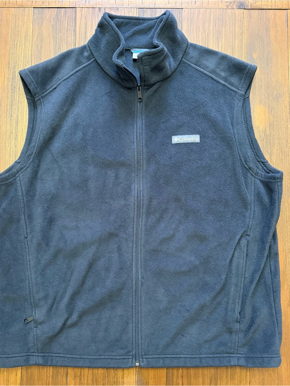 Columbia Black Fleece Jacket with Logo Patch
